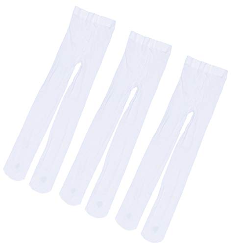3 pares de meias femininas IMIKEYA para balé e dança latina para ioga (tamanho G, branco)