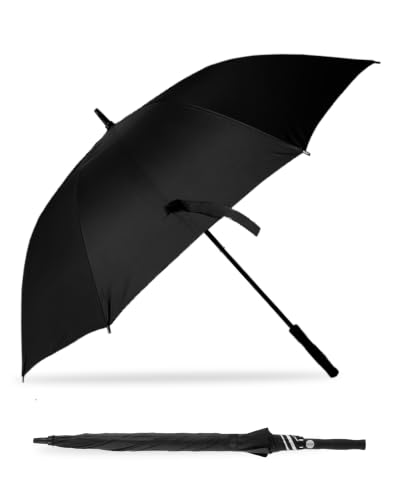 Image of Destinio Big Umbrella for Rain, Large Family Umbrela, Auto Open, UPF 50+ Sun Protection, Heavy Duty Windproof Waterproof Golf Umbrella for Men Big Size with UV Coating, Strong Fiberglass Rib Umbrellas