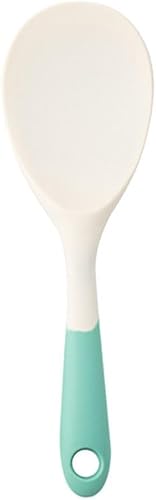 Silicone Kitchen Utensil Set (SpatulaSpoon), Heat Resistant, Non-Stick Safe, WhiteBrown