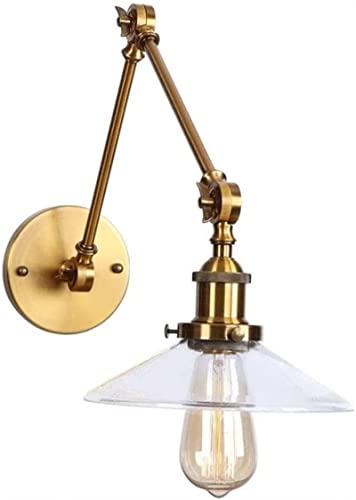 Lámpara vintage para cabecera con brazo columpio y estilo industrial