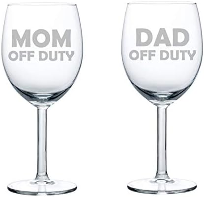 mom off duty wine glass