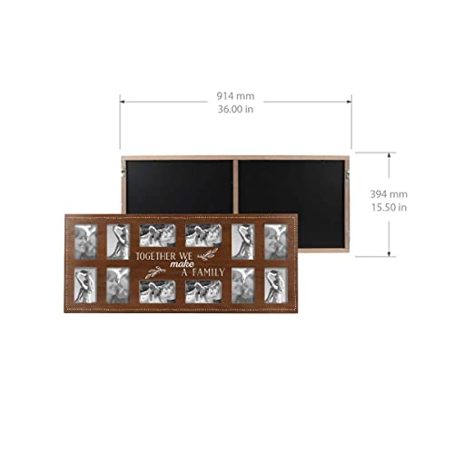 Prinz 12-Opening, 4"X6" Together Family Wall Hanging Collage Picture Frame In Dark Brown (09-Ds-84766) #TOP3