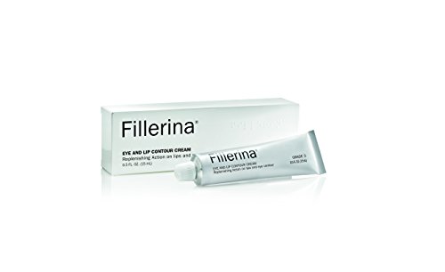 Fillerina Eye and Lip Contour Cream, Grade 3, Duo Replenishing Cream for around the eyes and lips. .5 Oz