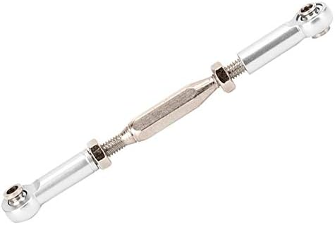 Drfeify RC Tie Rod, 81mm Servos Link Rod with Adjustable Length Compatible with 1/10 RC Truck, 6PCS(Silver)