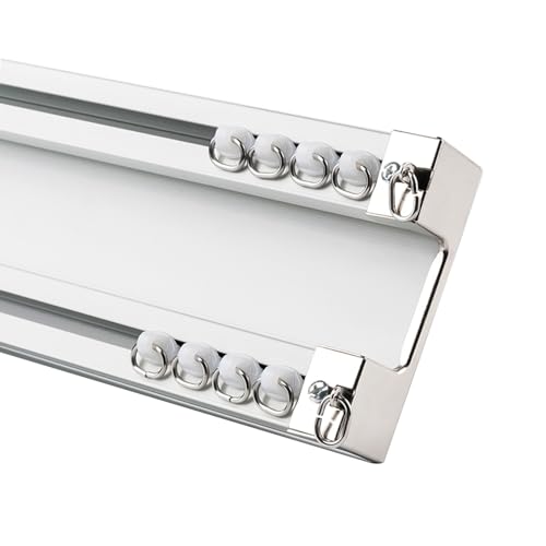 Kit de séparation de pièce rail de rideau double blanc robuste de 6m - 2