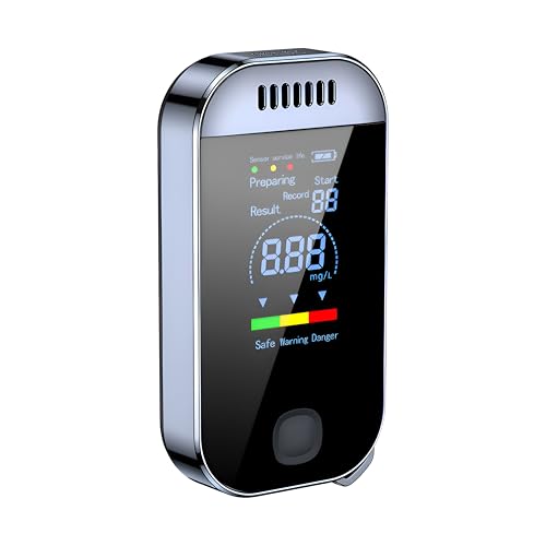 Image of Dewire Portable Digital Breathalyzer with 50 Test Memory, Non-Contact Testing, USB-C Charging, Professional Alcohol Breath Tester with HD Display - for Personal & Professional Use