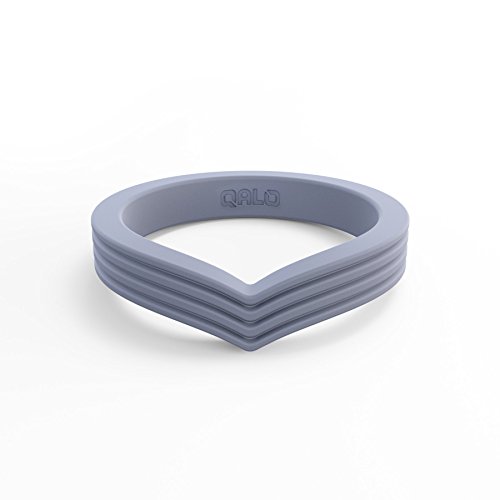 QALO Women's Thin Stackable Silicone Ring Collection