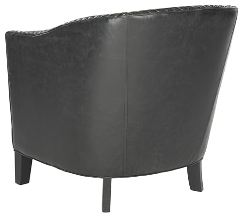 Sillón clásico cuero sintético negro miniatura 4