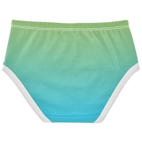 Joisal Green Sky Blue Gradient Little Girl Panties Toddlers Underwear Floral Cotton Flower Kids Briefs Undies 2t2