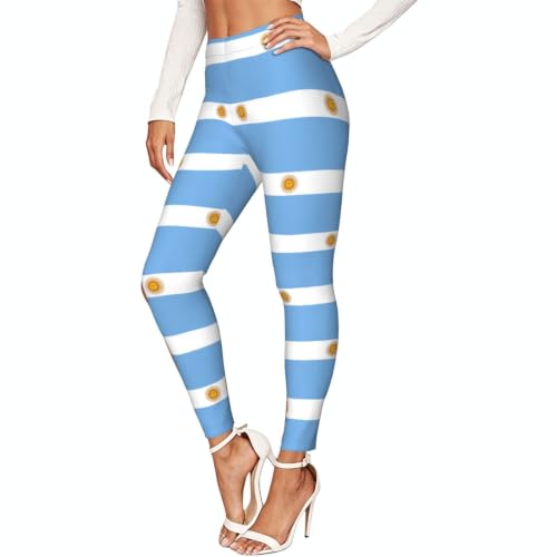 Leggings con bandera argentina para mujer: mallas compresivas y suaves