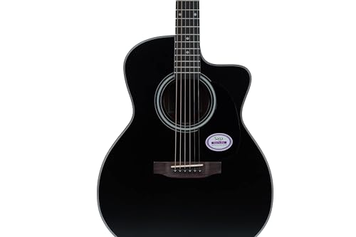 Image of Saga SF-600GC-BK Grand Concert Acoustic Cutaway Guitar (Black)
