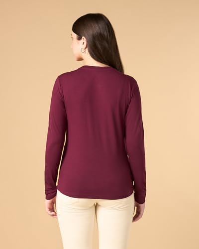 Image of Wellbi Bamboo Tshirt for Women | Full Sleeve Top | Soft Breathable Eco-Friendly Bamboo Fabric | Hypoallergenic Sustainable Fashion & Skin-Friendly Wear