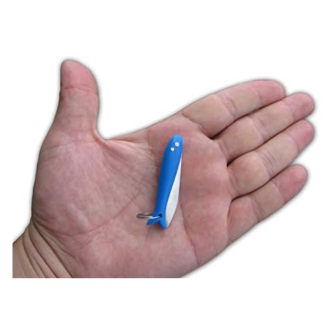 Glittering Bazaar Fish Smallest Mini Micro Handmade Key ring Pocket Folding Folder Knife, Stainless Steel, Multi Purpose Portable, Tiny Blade (Blue) Cover