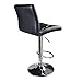 Leader Accessories Bar Stool,Black Modern Hydraulic Diagonal Line Adjustable Bar Stools with Back,Set of 2