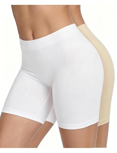 Image of ZENUTA Slip Shorts for Women Under Dresses, Seamless Anti Chafing Summer Biker Shorts