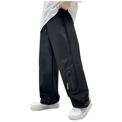 Boys Sweatpants 2025 Wide Leg Baggy Cargo Pants Kids Teen Boys Trendy Streetwear Soft Athletic Joggers with Pockets