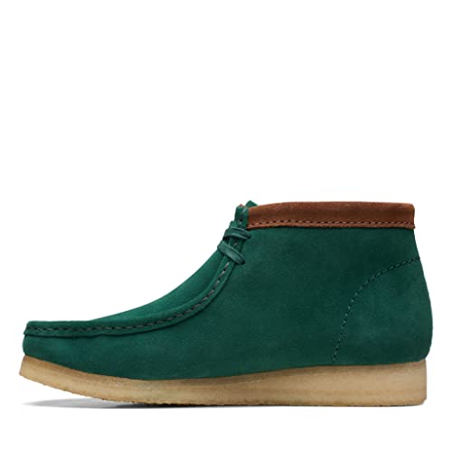 Clarks Men's Wallabee Boot Dark Green Suede3
