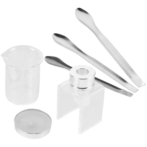 BELLIFFY Kit Hacer Pintalabios DIY con Molde de Silicona Vasos Medidores Graduados Cera y Cucharas Herramienta Portátil para Reparar Labiales Casa