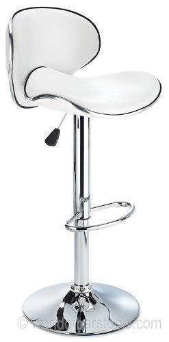 Swallow Chrome Bar Stool (White)