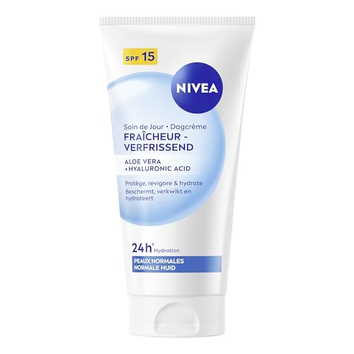 NIVEA - Frische Tagespflege – Gesichtscreme LSF 15 – intensive Feuchtigkeit 24 Stunden – Aufpolstert & erfrischt… – Ansicht 2