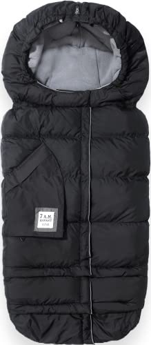 Image of 7AM Enfant Stroller Blanket 212 - Adjustable Baby Car Seat Zipped Blanket for Babies Winter, Unisex Multi Purpose Fleece Lined Warm Hooded Toddler Footmuff Water Repellent | (6M - 4T)