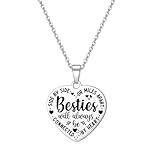 YOTHIWAD Heart Necklace for Women Family Friendship “Side By Side or Miles Apart” Engraved Pendant Necklace Jewelry Gift for Friends Sister Brother Family Besties Cousins