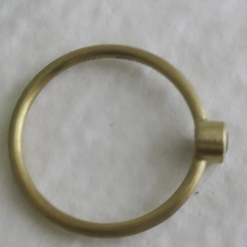Bague topaze bleue Londres or jaune 14 carats 585 femme taille 7 artisanale