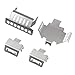 4Pack Vgoohobby Stainless Steel RC Skid Plate RC Chassis Armor Protector Front Guard Compatible with Traxxas TRX-4 1/10 RC Crawler Car Upgrade Parts