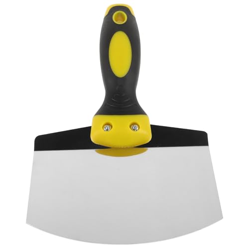 Yardenfun Outil de spatule semi-circulaire en acier inoxydable avec design ergonomique résistant aux rayures et durable pour lisser le plâtre et le mastic, compact et peu encombrant pour une précision