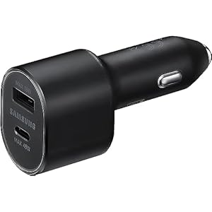 SAMSUNG Super Fast Dual Car Charger Usb (45W+15W) Two Ports EP-L5300 Black