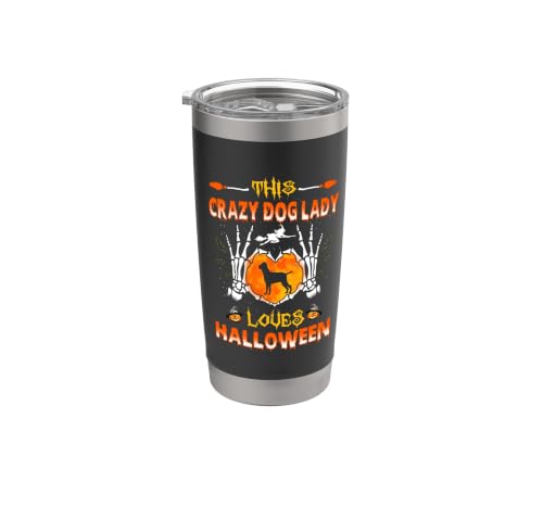 This Crazy Dog Lady Bracco Loves Puppy Halloween Costume Gobelet isotherme en acier inoxydable double paroi