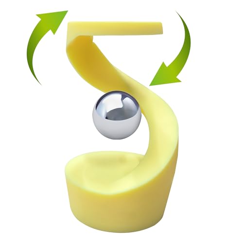 VRKET Kinetic Spinning Desk Toys,Rotating Left and Right,with a Unique Visual Illusion,Keep Focus,Relieve Stress,Executive Desk Toy Gifts for Adult Teen Children-Yellow