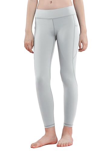 Willit Leggings deportivos para niñas, jóvenes, para danza, correr, yoga, pantalones de compresión activa con bolsillos