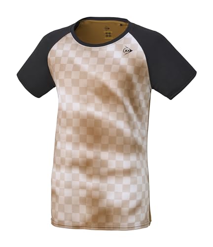 [DUNLOP] ダンロップ テニスウェア バドミントン 半袖ゲームシャツ レディース 吸水 速乾 UVカット DAP1420W 2024SS ブラウン L