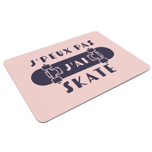 Set de table skate caoutchouc rose grand format dessous de plat ado