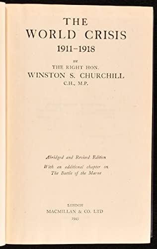 The world crisis, 1911-1918 B0007J58V0 Book Cover