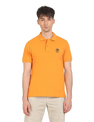 Image of US Polo Association Men's Slim T-Shirt (USTSHS1001 Mustard 5XL)