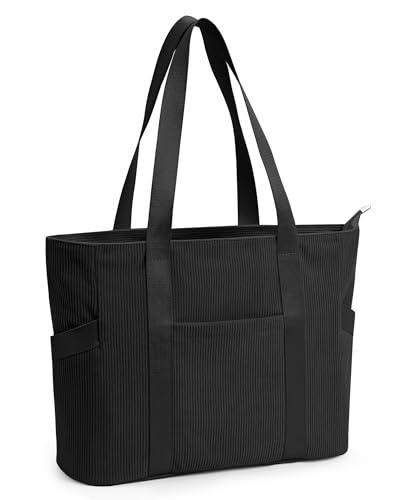 Tote Bag for Women with Zipper, Travel Tote Bags with Compartments Large Shoulder Bag Handbag for Gym Work School