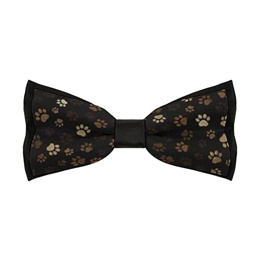 FWJZDSP Pajaritas Kawaii con estampado de huellas de perro para hombre, ajustables, preatadas, con patrón divertido, para fiesta de boda, Como se muestra en la imagen, Talla única