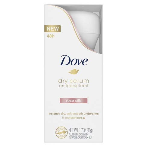 Dove Dry Serum Antiperspirant Deodorant for Smooth Underarms Rose Silk 48hr Protection for Women 1.7 oz