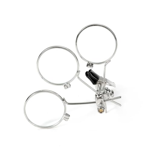 Jeweller's Eye Loupe 3.3X, 6.6X, 9.9X Triple Ocular Loupe Steampunk Lens Clip on Retro Magnifier Jewellery Making Repair Lightweight Magnifier