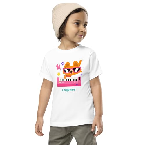 Lingokids Rockin' Lisa T-Shirt for Toddlers & Preschoolers White | 100% Cotton, Pre-Shrunk, White | Sizes 2T to 5T