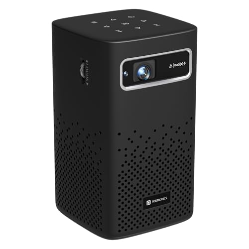 Image of Portronics Pico 13 Rechargeable Smart Projector with Android Based OS, 4K Support, Streaming Apps (Netflix, Prime Video, Hotstar), 3500 Lumens, Keystone Correction, 10 W Speaker, Wi-fi, Bluetooth