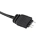 ARGB-Controller, 5 V, 3-poliges ARGB-Produkt zu SATA-Netzteil-Controller, Tragbarer Lichtstreifen-Fernbedienungscontroller für PC-Lüfter, Kühler, DIY-ARGB-Geräte (Black)