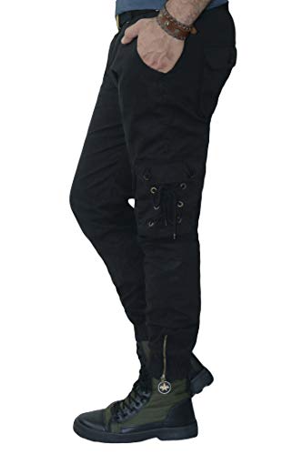 Image of Urban Legends Men's Regular Fit Cargo Pants (Black)