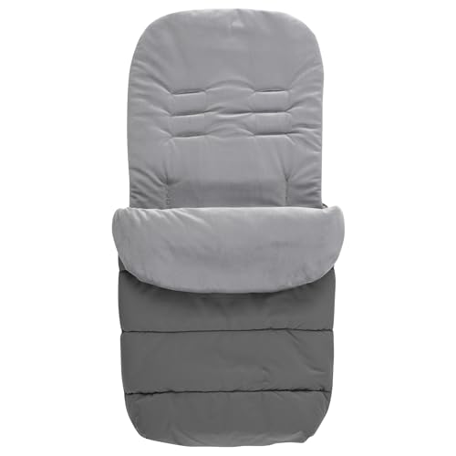 Lorelli Saco de bebé para cochecito de bebé, saco de invierno 95 x 48 cm, saco térmico para cochecito, saco universal de invierno, saco para cochecito (gris)