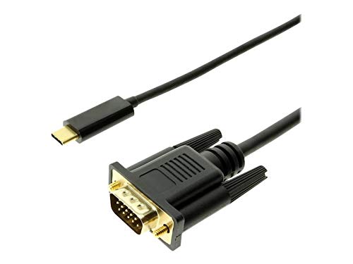 4XEM 6FT USB Type-C to VGA Adapter USB-C Video Converter- Whit