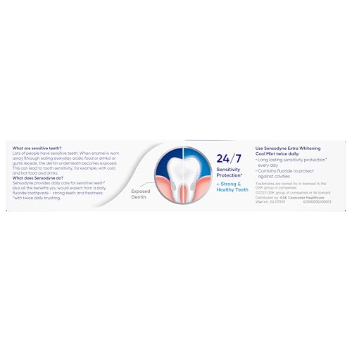 Sensodyne Extra Whitening Sensitive Teeth and Cavity Prevention Whitening Toothpaste Cool Mint の商品画像 11