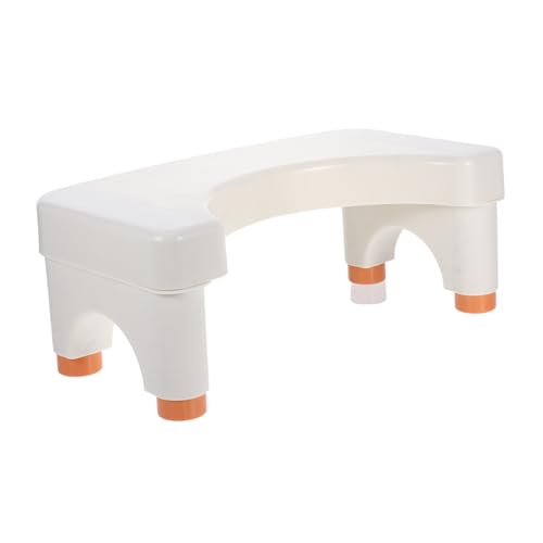 FOMIYES Portable Squatting Stool for Seniors Sturdy Plastic Footstool Height Adjustment for Bathroom Use