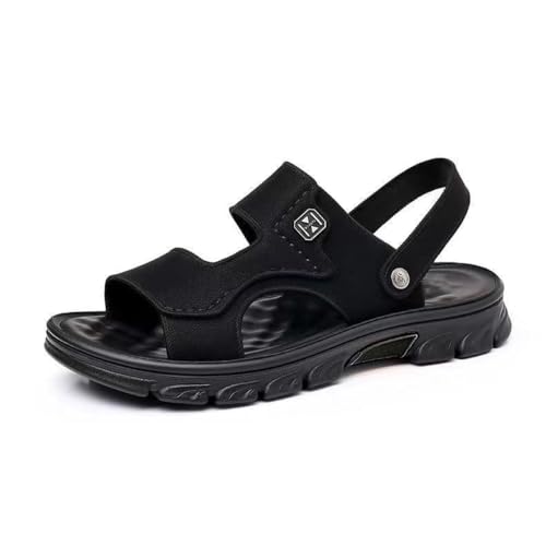 Premium Comfort Leather Cut Out Flip-back Convertible Outdoor Sandals Sildes Summer Slippers For Men Indoor Footwear